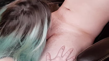 Preview 3 of Double Pennis - college girlfriend does blowjob