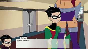 Preview 4 of Blue Tube - 18titans part 28 - Came inside Starfire,  Blackfire and Jinx