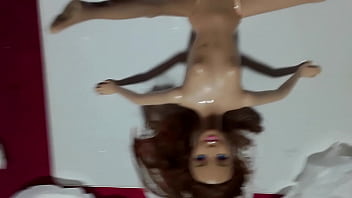 Preview 4 of Www Googal Xxx Com - Cumshot in front of Barbie doll