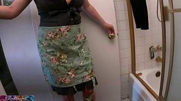 Preview 1 of Pinch Male Feet - Stepmom wants your cock in the bathroom