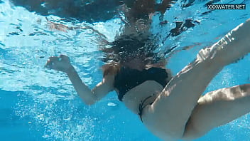 Preview 2 of Massage Sex Sex Video - Bonnie sexy tight petite brunette pornstar swimming