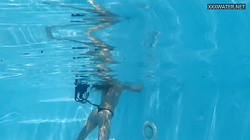 Preview 3 of Massage Sex Sex Video - Bonnie sexy tight petite brunette pornstar swimming