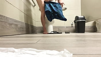 Preview 4 of Mom Pov Lyla Yoga Instructor - PUBLIC TOILETS GETS ME SO FUCKING HORNY
