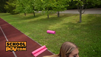 Preview 1 of Goddess Creampie - POV - Slutty teen Zlata Shine has it bad for her coach and wants to fuck