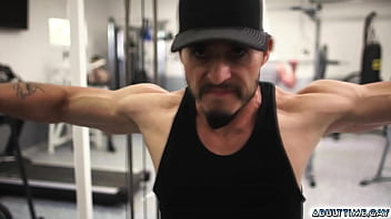 Preview 1 of Lecher La Chate - WOOH,  HOLD ON! What on Earth is going on this gym?! Two men Nick Fitt and Roman Todd completely shameless get naked and start fucking each other. In public! The other exercisers are SHOCKED!