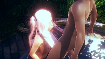 Preview 4 of Couple Out Door Sex - Two Sexy Hentai - woman having sex in a threesome - Japanese Asian Manga Anime Film Game Porn