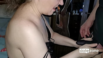 Preview 1 of Slut Nipples - Mature man cums in broken condom