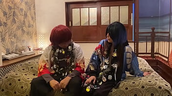 Preview 2 of Rina Ueno - 人妻熟女【無修正】ハロウィンの日にコスプレさせられてフェラから生中出し！！！
