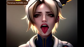 Preview 2 of Hard Kiss On Pussy - Mercy Ahegao Compilation Visual Journey