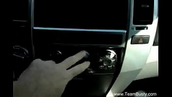 Preview 1 of Gril Coce - Big Boob Amateur Babe Jerks Him Off In Car
