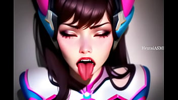 Preview 1 of Hd Video Xxxcom - D.Va Awaits Cum Tributes Ahegao Face Compilation