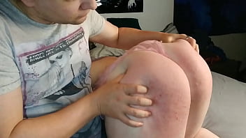 Preview 1 of First Time Facefuck Rough - Spanking bad girl&#039_s large round ass