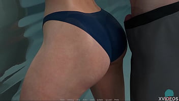 Preview 3 of Movi Poron - AWAY FROME HOME #27 &bull_ Playing with her hot crotch in the pool