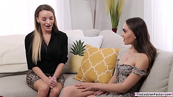 Preview 1 of Varo Cream - Busty lesbian milf licks petite employee
