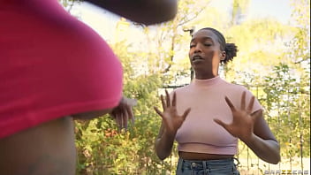 Preview 2 of Pata Jonsan - Nasty Old Bench Flasher Meets Thirsty Jogging Nymph - Ebony Mystique / Brazzers  / stream full from www.zzfull.com/flas