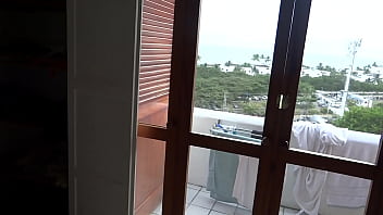 Preview 3 of Kontol Besar Tetek Besar - After fucking all night on the beach,  stepmom goes to pee and shows off her big hairy pussy
