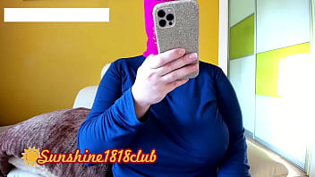 Preview 4 of Enf Chubby - Royal blue skimaskgirl busty webcam model on cams recording show October 21st