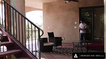 Preview 1 of Alis Fucks - MODERN-DAY SINS - Asian Teen Upskirt For Helpful Neighbor Who Gets His First Pussy Peek!