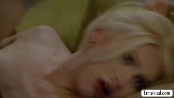 Preview 3 of La Actriz Ivonne Montero - Blonde Trans analed by Horny stepbrother