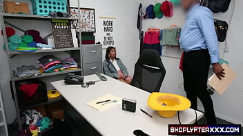 Preview 3 of Latina Girl Creamy Organ - ShoplyfterXXX - Security officer Jovan Jordan catches naughty thief Jada Kai stealing clothes from the store she has to suck his cock and open her pussy to get fucked and released