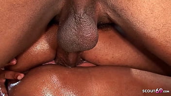 Preview 4 of Bigboobs England - Fit Big Tits Ebony Teen get Deep Creampie by Big Black Cock