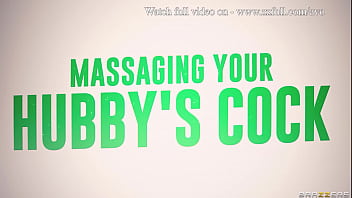 Preview 4 of Handsome Man Porn - Massaging Your Hubby&#039_s Cock - Jayla Page / Brazzers  / stream full from www.zzfull.com/avo