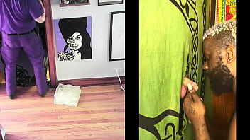 Preview 2 of Gadis Melayu Giler Sex - EMS Guy Stops By Gloryhole On His Lunch break