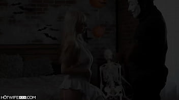 Preview 1 of Enemas By Mom - HotwifeXXX - Cheating Blonde Big Tit Nurse BBC Halloween Creampie (Jessica Starling)