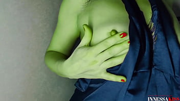 Preview 2 of Very Realistic Hentai - SHE HULK Takes Off Her Panties And Masturbates