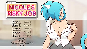 Preview 1 of Wwwww Sex V - Nicole Risky Job [Hentai game PornPlay ] Ep.4 the camgirl masturbated while looking at her tits exposed