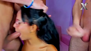 Preview 3 of Cuty Baby Shcool Sex Girl Com - My slutty girlfriend sucking my coworkers&#039_ cocks this time