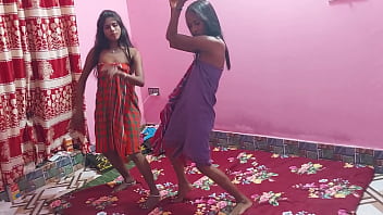 Preview 2 of Big Cock Mall Viren - Hanif and Mst Sumona and Popy khatun - my two hot girls Naked Dance And having sex with  A guy