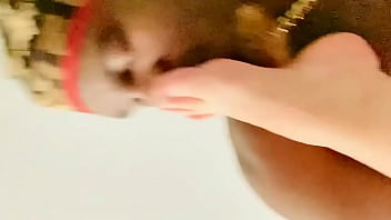 Preview 4 of Black Cock Fuck Chinky Girl - Licking the lint off my managers toes!