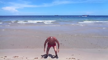Preview 4 of Ladyboy Gor - BEACH WORKOUT FIT TAN ITALIAN GYM TAN SEX G T S MAXXX LOADZ