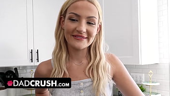 Preview 3 of Freckles Saggy Tits - DadCrush - Sexy Blonde Babe Mila Monet Gets On Her Knees And Swallows Stud&#039_s Cock