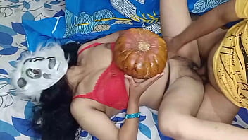 Preview 4 of Bf Brajars - Halloween Special XXX Beautiful Young Indian Teen Trick Fucked By Neighbor