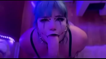 Preview 2 of Gym Girl - Clown slut throats cock