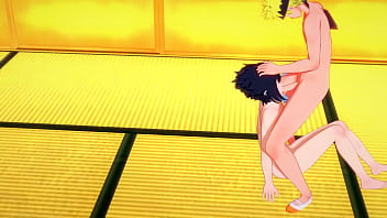Preview 1 of Cuckold Oral - Naruto Yaoi - Sasuke x Naruto hardsex in tatami - Sissy crossdress Japanese Asian Manga Anime Film  Game Porn Gay
