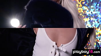 Preview 1 of Hindi Forest In Sexy Video - Petite small titted blonde dancer Elsa Jean presenting a hot striptease