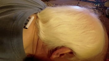 Preview 1 of Amerika Sex Porno - Old Amputee Grandpa Gives Juicy Head to Sexy Hairy Verbal Daddy