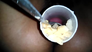 Preview 2 of On The Taybl - FRUIT INSIDE PUSSY SEE DAT CERVIX IN THE BOTTOM 2