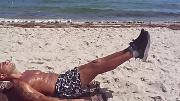 Preview 2 of Doctor Japan Rap Xxx - G T S GYM TAN SEX THE BEST ABS IN PORN THE JERSEY SHORE PORN STAR THE ITALIAN POUND MACHINE WORKING OUT AT BEACH