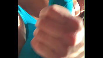 Preview 3 of Xxxshe - cum in a blue bulge thong