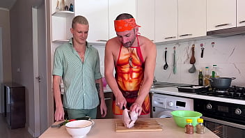 Preview 1 of First Time Unexpected Sex - Hard passage on a culinary show,  chef the cook could not resist and fucked right on the air of the guest 577