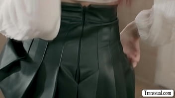 Preview 1 of Okhgbrtrz - Redhead TS analed pervert fat dude in cr