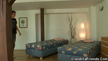 Preview 1 of Rab Videos - Old cleaning woman likes it from both ends