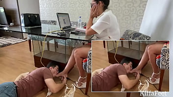 Preview 4 of Mother Force Fuck Me - Goddess Kiffa - Computer IT technician glued on Kiffa`s feet EP 2 - FOOT WORSHIP - FOOT DOMINATION - FOOT GAG - HUMILIATION - AMATEUR - HIGH HEELS - FOOT SMELLING - SOLES - CONSENSUAL CANDID