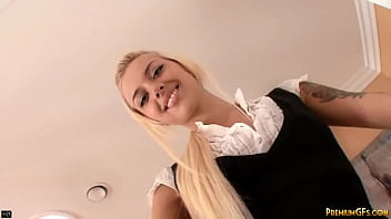 Preview 1 of Dog Big Tit Girl - Naughty Blonde Perfect Body Blowjob Fucking Hardcore