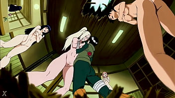 Preview 4 of Alice Horse Cock - Naruto Shippuden Episodio 311 Escena Del Ba&ntilde_o│Sin Censura│4k Ai Mejorado 2K 60FPS