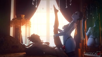 Preview 2 of Sunny Xxxvidra - Window maker x tracer strap on (must watch)